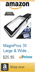 MagniPros 3X Large Wide Evenly Lit Viewing Area Magnifying Glass